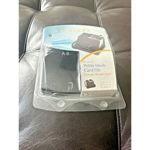 Rolodex Petite Mesh Card File Holder 2.25" x 4" Address Phone 125 Cards Vtg 2006